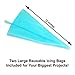 Tips for Cake Decorating Supplies Kit with 24 Icing Piping Tips, 2 Silicone Pastry Bags, 2 Reusable Plastic Couplers Baking Supplies Frosting Tools Set for Cupcakes Cookies