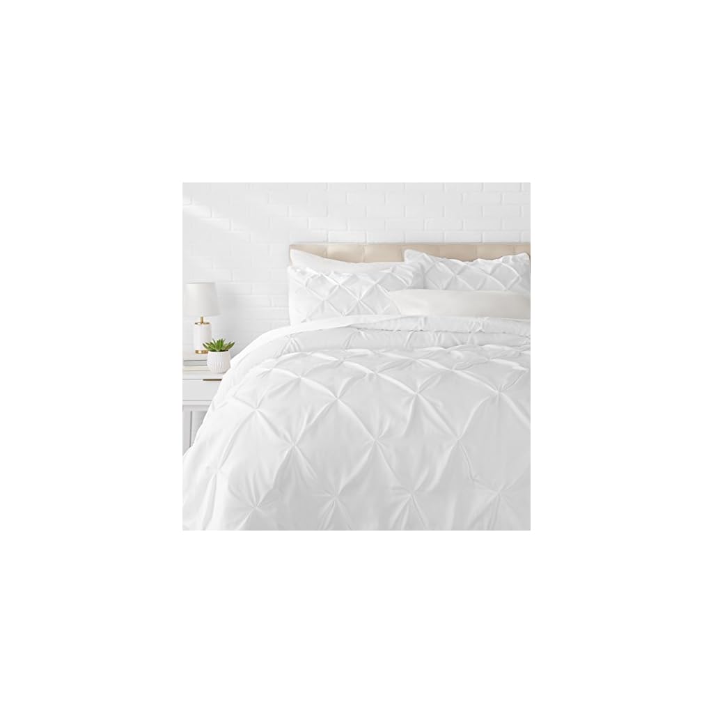 Amazon Basics Pinch Pleat AllSeason DownAlternative Comforter Bedding