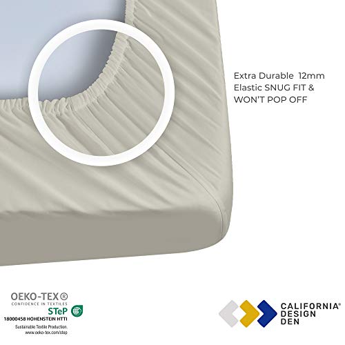 image for California Design Den Premium Quality 400 TC 100% Cotton Solid Fitted 