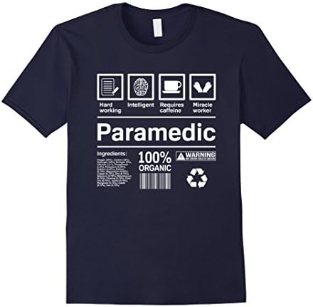 Mens Paramedic Contents T-Shirt | Funny Paramedics Gift Large Navy