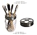 The Southern Jarring Co. Bathroom Accessories Lid Set - Jars NOT Included - Mason Jar Hand Soap Dispenser and Toothbrush Holder Lids - Modern Farmhouse Bathroom Decor (Brushed Stainless Steel)