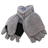Women's Fleece Fingerless Gloves / Convertible Mittens
