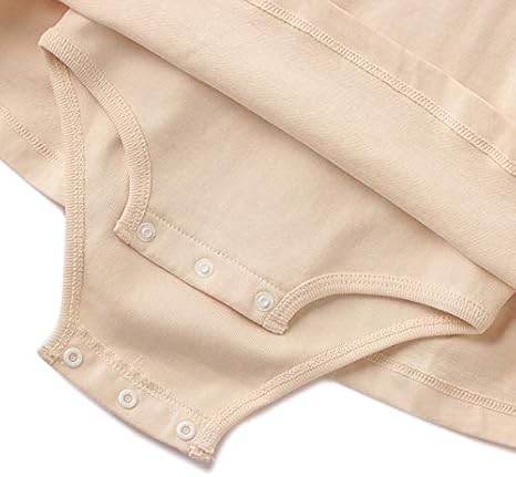 Amazon Co Jp オーガニックコットン ワンピースドッキングロンパース クリーム 70 服 ファッション小物