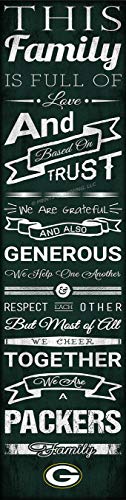 Green Bay Packers Wall Poster, Family Sports Bar Unframed Print Decor 6â€ x 22â€