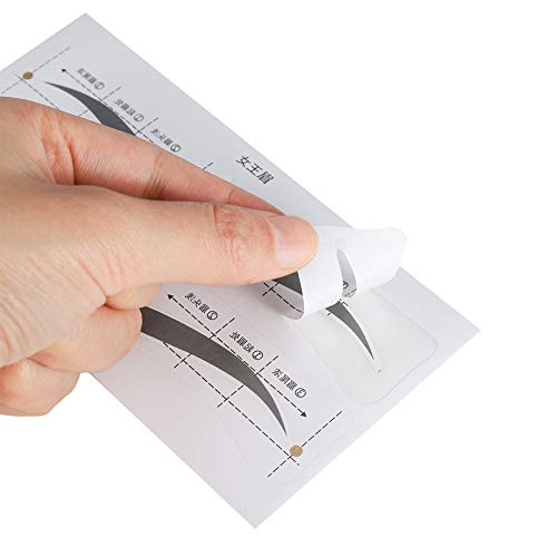 DaveandAthena 288 Pieces 12 Styles Eyebrow Stencil Shaper Eyebrows Shape Stickers Shaping Template Eyebrows Grooming Stencil Kit with 6 Reusable Connection Card and 2 Pieces Eyebrow Trimmers - Thumbnail 2