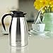 BESTEK Coffee Carafe With Press Button Double Wall Vacuum Insulated Stainless Steel Coffee Thermal Carafe Milk Heat Cold Retention Carafe With Lid Thermal Pitcher,50 Ounce