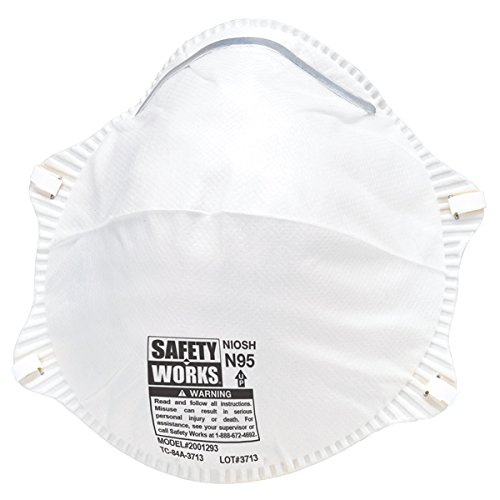 Safety works 817633 harmful dust n95 respirator, 2-pack