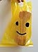L LIFETIME Smile! Yellow Party Favors Bags Super Strong 24 Pack Loot Birthday Emoji Treat Plastic Bag, 9 x 6 inch - Birthday Gift Bag for Kids Boys and Girls - Plastic Gift Bags with Handles