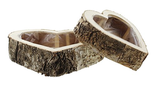 FRANK FLECHTWAREN Pflanzherz Birke, im 2er Set, für Hochzeit Valentin Geburtstaggesteck, Liebe – Bild 4