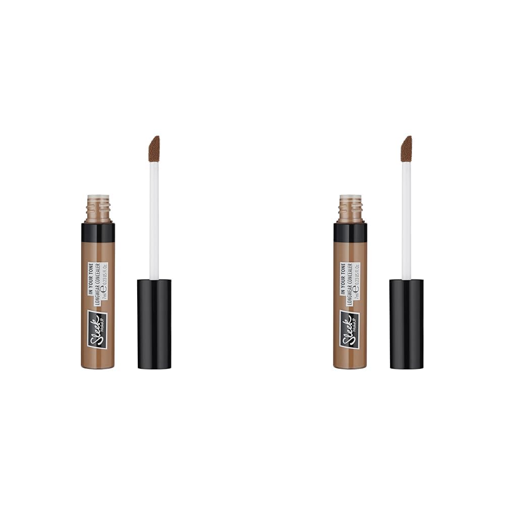 Sleek MakeUP In Your Tone Longwear Concealer, Hides Dark Circles and Covers Blemishes, Buildable Medium to Full Coverage, 5C, 7ml (Pack of 2)