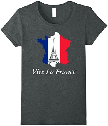 Womens Bastille Day Shirt - Vive La France for July 14 Medium Dark Heather