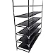 SoSo-BanTian1989 Black 10 Tiers Shoe Rack 50 Pairs Non-woven Fabric Shoe Tower Storage Organizer Cabinet