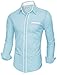 TAM WARE Mens Premium Casual Inner Contrast Dress Shirt TWNMS310-1-CMS03-SKYBLUE-US M