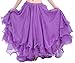 Dance Fairy Belly Dance Skirt Tiered Tribal Maxi Skirt Solid Color Long Skirt for Performance Party