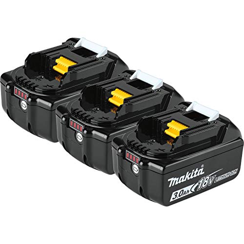 Makita BL1830B-3 18V LXT Lithium-Ion 3.0Ah Battery, 3/pk