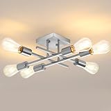 Youroke 6-Light Semi Flush Mount Ceiling Light