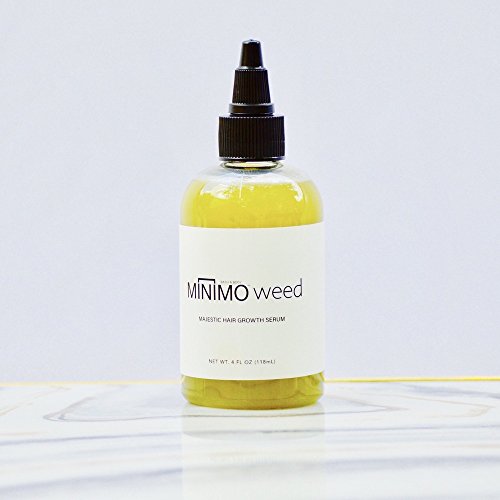 Black Raspberry Vanilla- Minimo Weed Ayurvedic Herbal Majestic Hair Growth Oil Serum Natural and Organic with Pleasant Scent Maca Root, Amla, Brahmi, Kelp, Cayenne, Spirulina, Follicle Stimulation