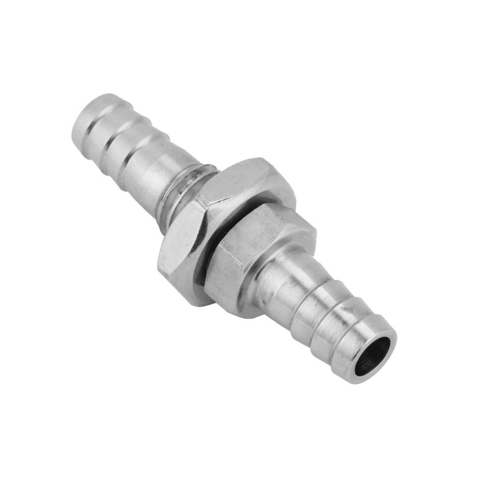 Male Thread Pipe Fitting, Stainless Steel Pipe Connector Fitting Industrial Double Male Thread Pipe Connector for Hose Tail Male Pipe(6mm)