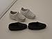 2 Pairs of Ken Doll Shoes White Tennis Shoes and Black Loafers