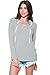 Alexander + David Womens V-Neck Hoodie Pullover Sweater - Light Raw Edge
