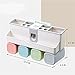 Boyan Toothbrush Holder Set, Save Space No Drill Wall Mount Toothpaste Dispenser and Multi-Functional Slots Bathroom Organizer with Water Drainer (Large)