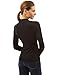 PattyBoutik Women Bolero Button Long Sleeve Blouse (Black Medium)