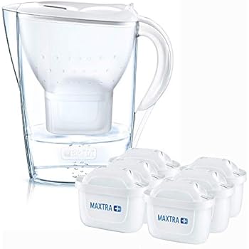 Brita Halbjahrespaket Cool weiß Marella Water Filter Jug Half-Year Pack Maxtra (Pack of 6), White