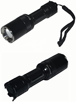 Skysted® S6 Single Mode Mini Zoomable Focus Zoom 1200 Lumen Cree XM-L2 U2 U3 LED Bulb Tactical Waterproof 18650 or CR123A Flashlight Torch (Only Flashlight)