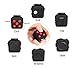 Fun Cube Relieves Stress And Anxiety Fidget Toy for Children and Adults (Black/Red)