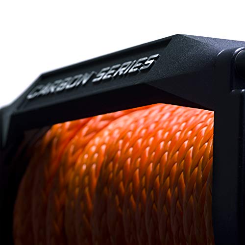 Rhino 12V Elektrische Seilwinde Synthetikseil/Kunststoffseil Mit Funkfernbedienung und Handschalter 13,500lb - Carbon – Bild 6