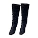 Black 1/6 Scale High Heel Long Boots Shoes Accessories for 12 inch Female Action Figure Body
