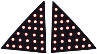 exLED Sports Hole Window Glass 3D C Pillar Plate Circle Point Type 2-pc set for 11 12 Kia All New Picanto