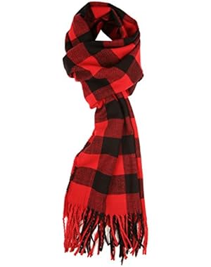 Women's Cashmere Feel Winter Plaid Scarf