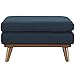 Modway Engage Mid-Century Modern Upholstered Fabric Ottoman in Azure