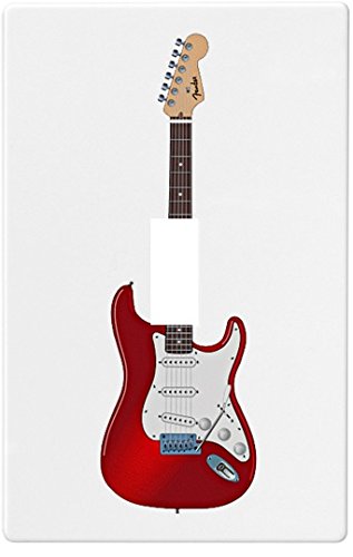 Red Guitar Wallplate Decorative Switch Plate Cover (1 Gang - Single...