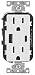 Leviton T5633-W 15-Amp Type A & Type-C USB Charger/Tamper Resistant Outlet, Compatible with Apple Devices, Samsung Devices, Google Devices and More - Not for Laptops, White