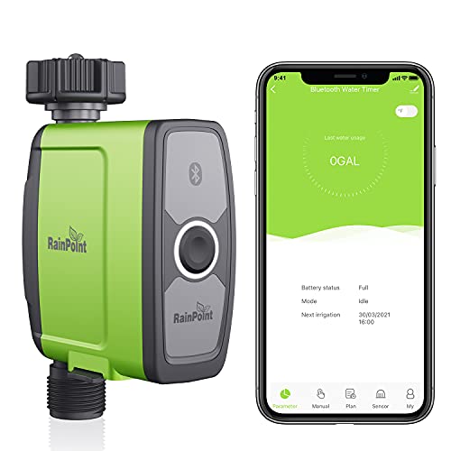 RAINPOINT Sprinkler Timer,Bluetooth Water Timer Programmable Smart Hose