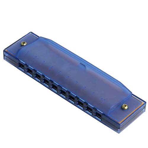 Yuuups 10 Holes Diatonic Blues Harp Harmonica Key Of C Translucent Gifts With Case
