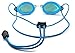 Resurge Sports Anti Fog Racing Swimming Goggles with Quick Adjust Bungee Strap (Blue Mirror)