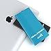 Realpower Airx Premium Ultra-thin Portable Iphone Charger with Free 5 in 1 Adapters for Iphone 6s, 6 Plus, 6, 5s, 5c, 5, Ipad, Galaxy S6, S5. 10000mah Aluminum Dual Usb. (Blue)