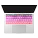Dongke Ultra Thin Gradient Color Silicone Keyboard Protector Cover Skin for New Version MacBook Pro 13 (A1706) & MacBook Pro 15 (A1707) with Muti-Touch Bar (2017 & 2016 Release) (Gradient Pink)