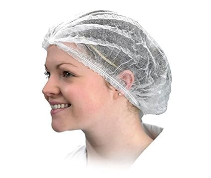 Disposable Stretchable White Caps - Cover Hair For Cooking & Hygiene (90pcs Approx)