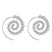 OMTBEL STOOLY Gold Earrings,Vintage Bohemian Spiral Heart Alloy Dangle Charm Unique Jewelry (Silver)
