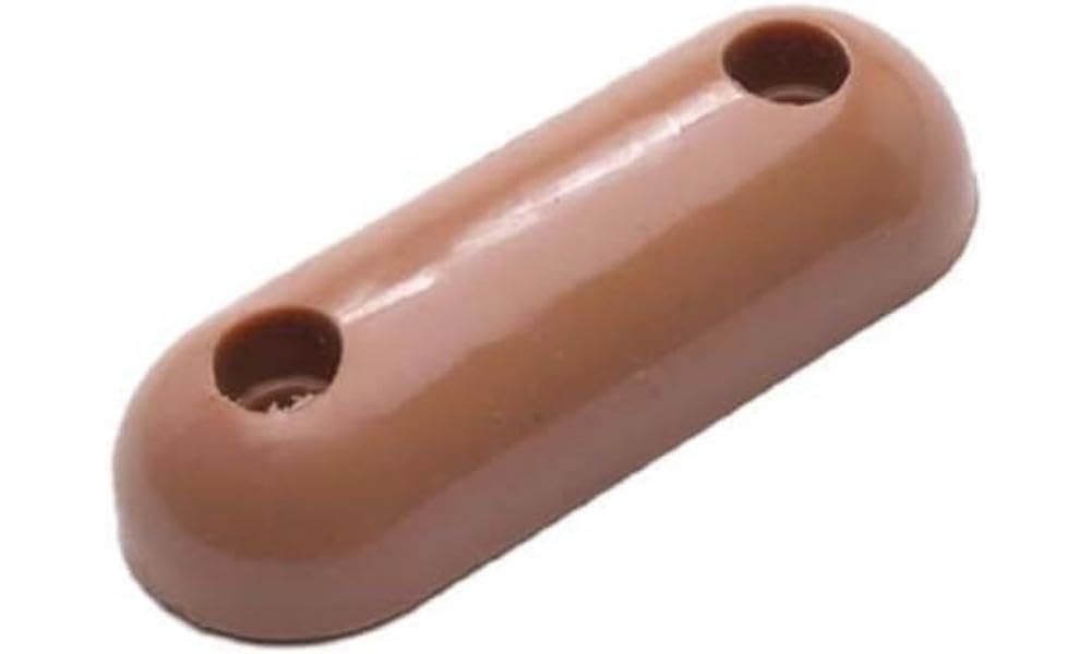 Merriway® BH01588 (2 Pcs) 60mm (2.3/8 inch) Heavy Duty Plastic Buffers Light Brown - Pack of 2 Pieces