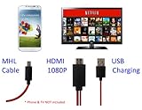 CyberTech 6 feet USB cable MHL (Micro USB) to HDMI cable Samsung Galaxy Nexus, Galaxy S2, Galaxy Note, Infuse 4G, HTC Evo 3D, EVO view 4G, Flyer , Sensation 4G, Epic 4G Touch, Rezound, Vivid, Amaze 4G
