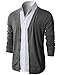 H2H Casual Cardigan for Men Gray US M/Asia L (CMOCAL012)