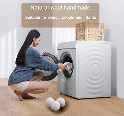 SORMAG Wool Dryer Balls Organic,Laundry Wool Balls for Dryer Premium Reusable All Natural Fabric Softener Best Gift 100% Handmade Pure Wool 6XL Eco Alternative to Drying Sheets