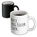 3dRose Best Big Sister Ever-Gift for Elder, Older Siblings-Black Text, Magic Transforming Mug, 11-Oz
