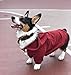 Adventure Zip Up Maroon Red Dog Hoodie with Hook & Loop Pockets and Adjustable Drawstring Hood - Available in Extra Small to Extra Large. Comfortable & Versatile Dog Hoodies by Ellie (L)