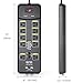 3800-Joule Surge Protector, 10-Outlet All-in-One Power Strip with 2 USB Charging Ports (3.1A Total) and Phone/Ethernet/Coaxial Protection, 9-Foot Ultra Long Extension Cord, ETL Listed, Black